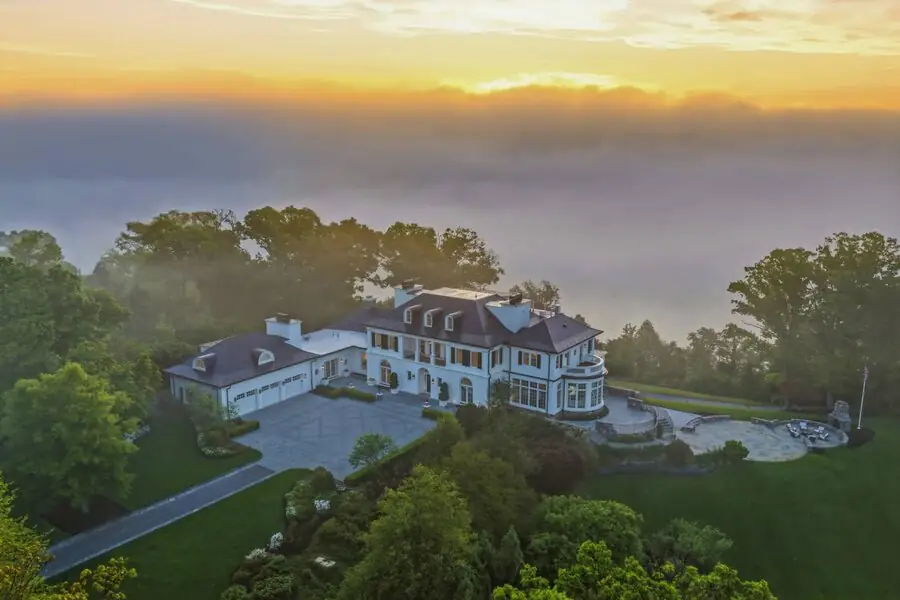 Sunrise over the Potomac, fog rising