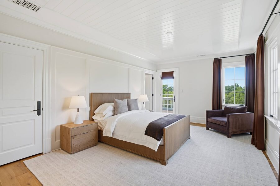 Guest bedroom with sitting chair